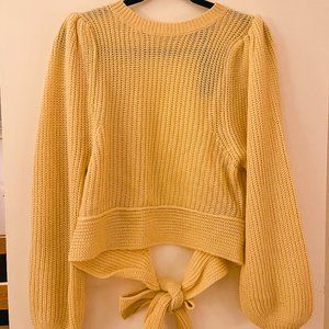 Lulu's Beige Sweater - Open Back - NWT